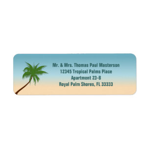 Lone Palm Return Address Label