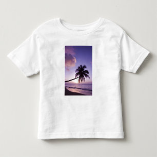 Lone palm tree at sunset, Coconut Grove beach Toddler T-Shirt
