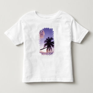 Lone palm tree at sunset, Coconut Grove beach Toddler T-Shirt