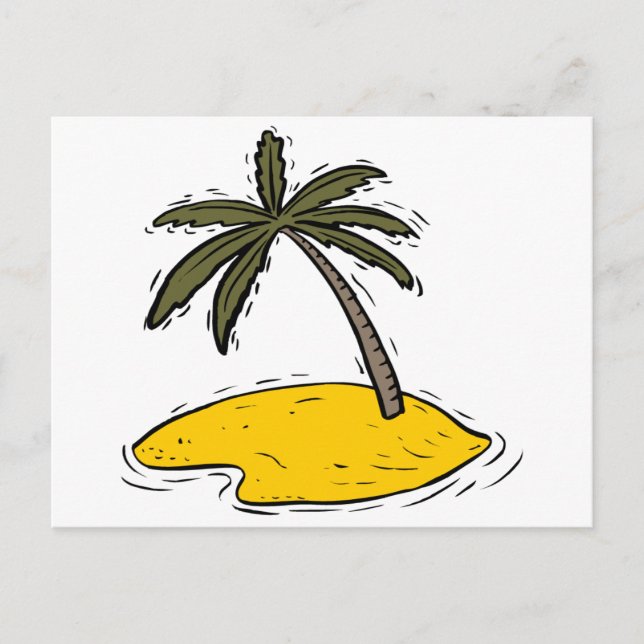 Lone Palm Tree Postcard (Front)