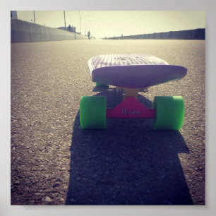 Lone Penny Skateboard Nickel. Poster