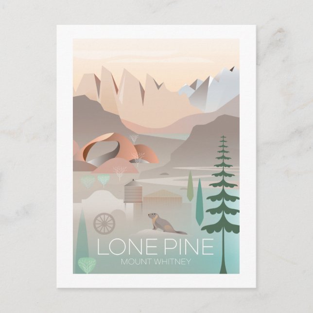 Lone Pine Mount Whitney Postcard (Front)