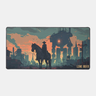 Lone Rider Post-apocalyptic Landscape Desk Mat