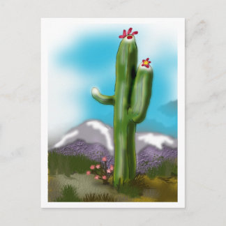 lone saguaro postcard