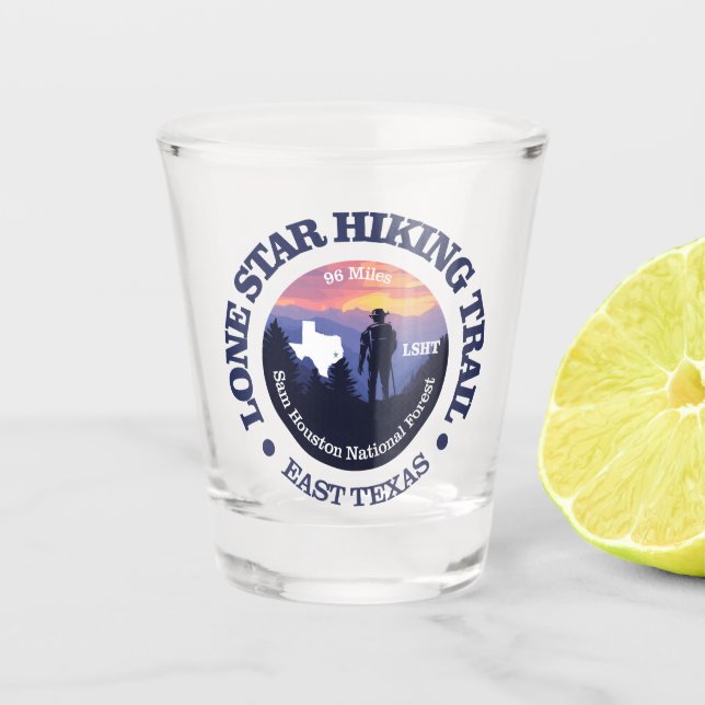 Lone Star Hiking Trail (rd2) Shot Glass (Front)