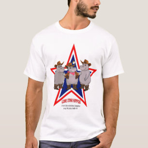 Lone Star Hippos, Texas Cowboys T-shirt