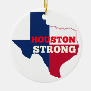 Lone Star "Houston Strong" Ceramic Tree Decoration