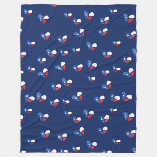 Lone Star State Texas Flag Heart Fleece Blanket
