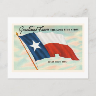 Lone Star State Texas TX Vintage Travel Souvenir Postcard