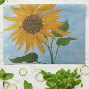 Lone Sunflower - A Kitchen Towel