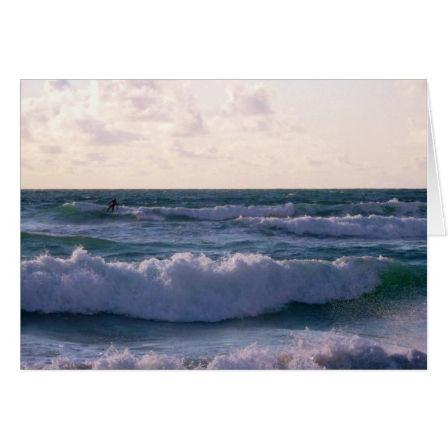 Lone Surfer at Fistral Beach Newquay Cornwall UK (Front Horizontal)