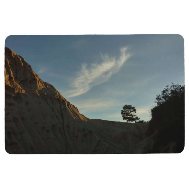 Lone Torrey Pine California Sunset Landscape Floor Mat (Front)
