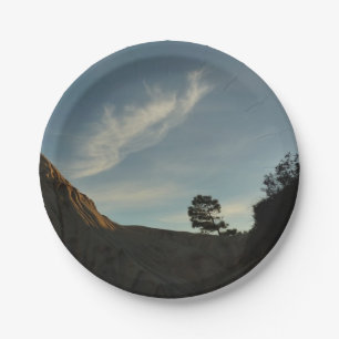 Lone Torrey Pine California Sunset Landscape Paper Plate