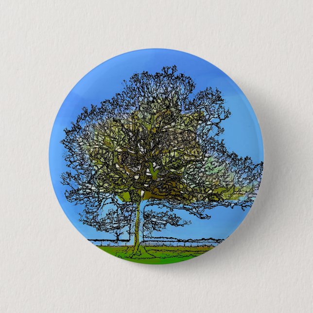 LONE TREE 6 CM ROUND BADGE (Front)