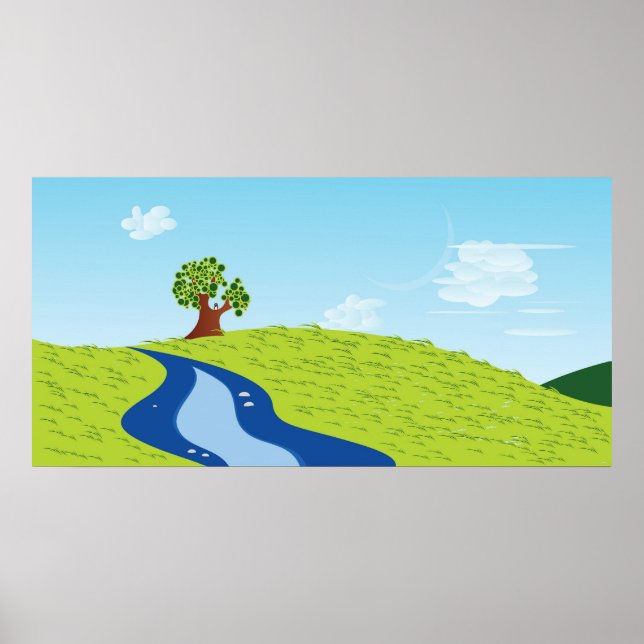 Lone Tree Illustration Poster (Front)