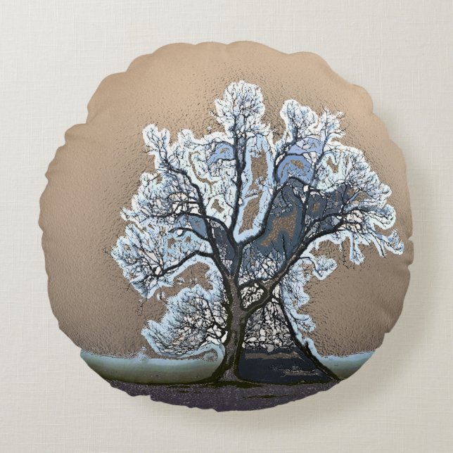 LONE TREE ROUND CUSHION (Front)
