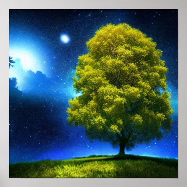 Lone Tree Spacescape Poster (Front)