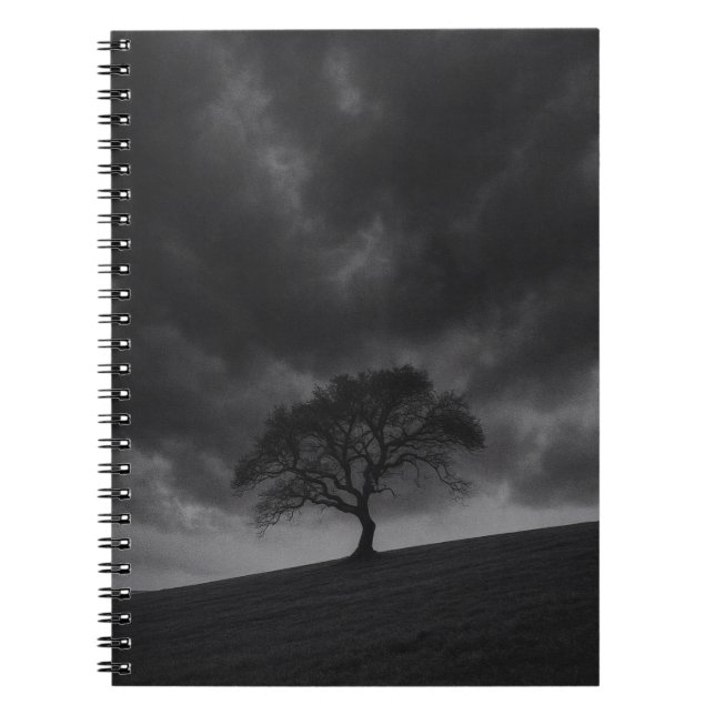 Lone Tree Stormy Sky Notebook (Front)