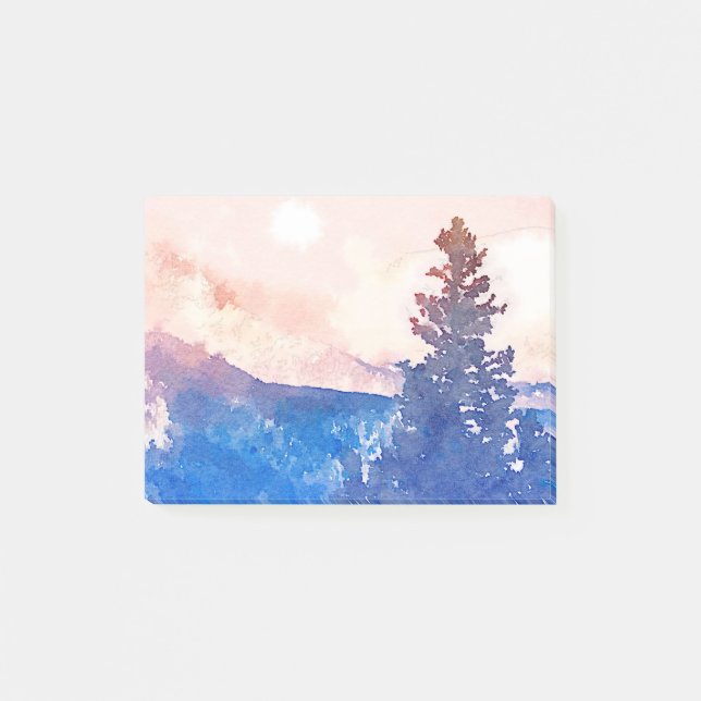 Lone Tree Watercolor Post-it Notes (Front)