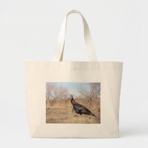 Lone Turkey Large Tote Bag