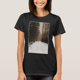 Lone Walker in the Snowy Woods Leave No Trace T-Shirt
