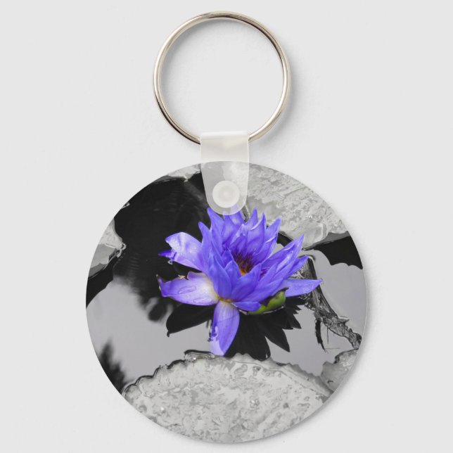 Lone Water Lily Key Ring (Front)