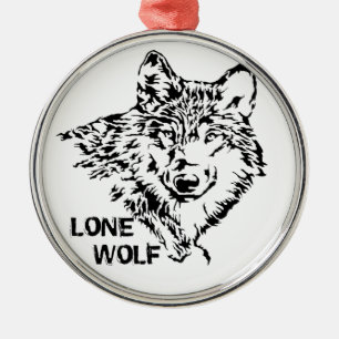 Lone Wolf 2 Metal Tree Decoration