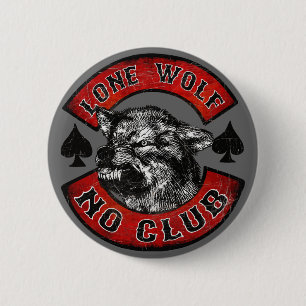 Lone Wolf 6 Cm Round Badge