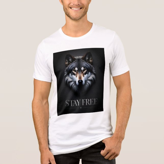 Lone Wolf Design - Stay Free Tri-Blend Shirt (Front)