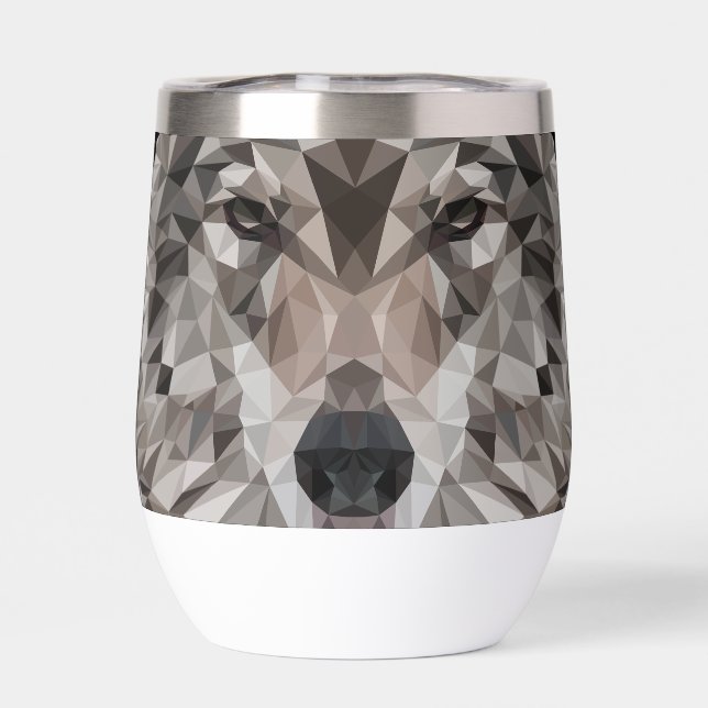 Lone Wolf Geometric Portrait (Back)