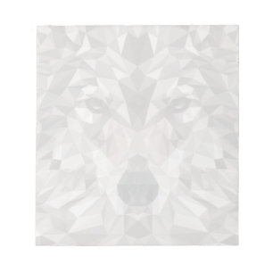 Lone Wolf Geometric Portrait Notepad