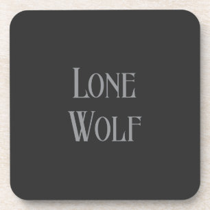 Lone Wolf Male Sigma Modern Minimalist Coaster