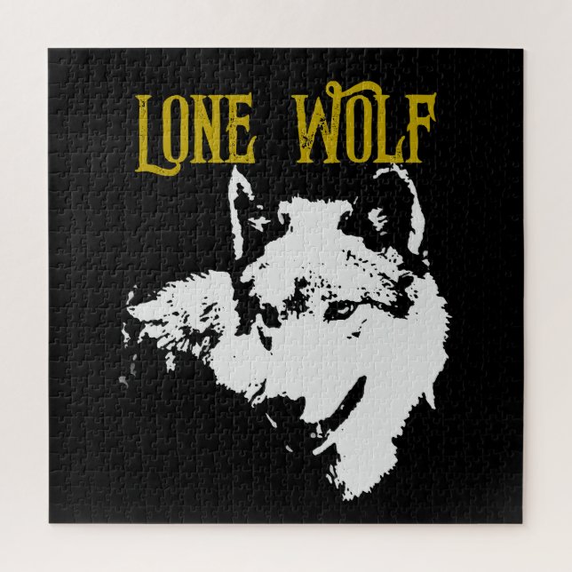 Lone Wolf Male Sigma Modern Minimalist Jigsaw Puzzle (Vertical)