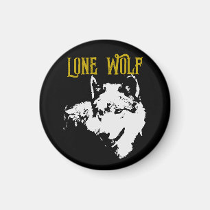 Lone Wolf Male Sigma Modern Minimalist Magnet
