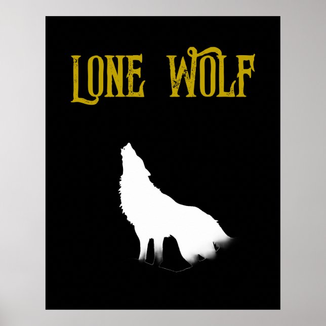 Lone Wolf Male Sigma Modern Minimalist Poster (Front)