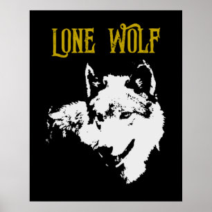 Lone Wolf Male Sigma Modern Minimalist Poster