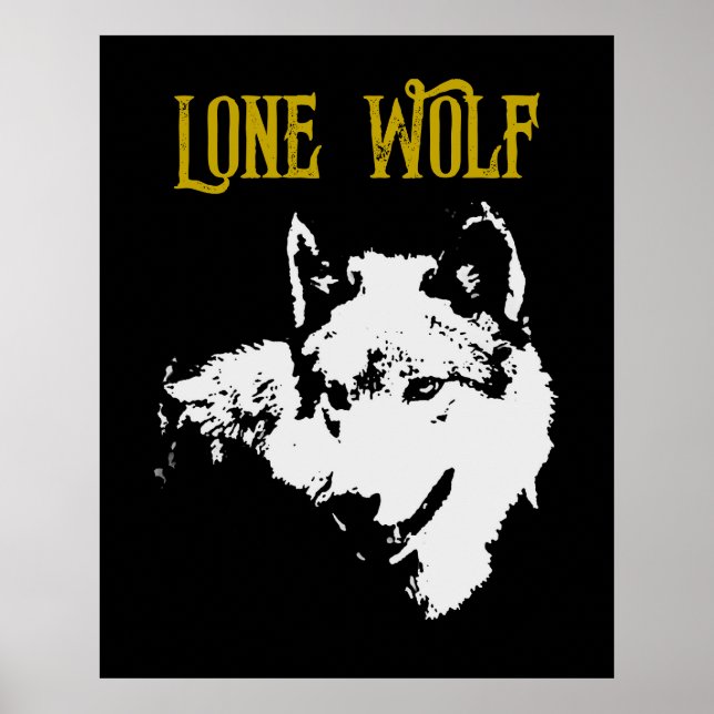Lone Wolf Male Sigma Modern Minimalist Poster (Front)