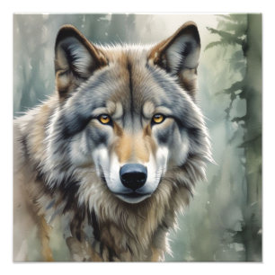 Lone Wolf Motivational Inspirational Art Photo Print