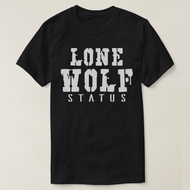 Lone Wolf Status  Funny Introvert Pullover  (Design Front)