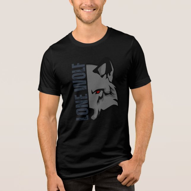 Lone Wolf T-Shirt – Bold Design for Independent an Tri-Blend Shirt (Front)