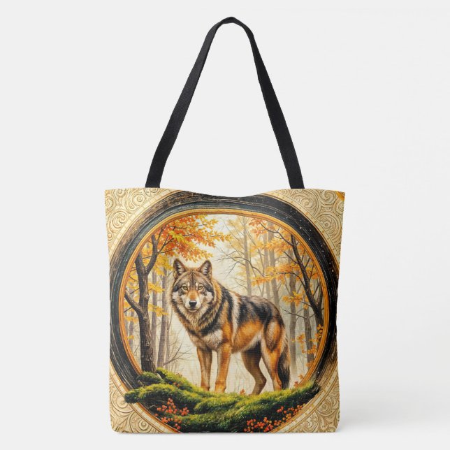 Lone Wolf Tote Bag (Back)