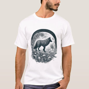 Lone Wolf Tracks, Wolf Tracks, Wolf Paw Prints T-Shirt