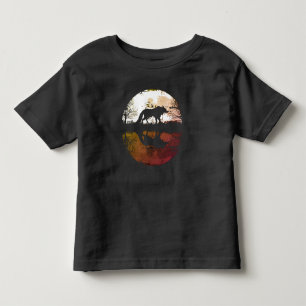 Lone Wolf Under the Full Moon Toddler T-Shirt