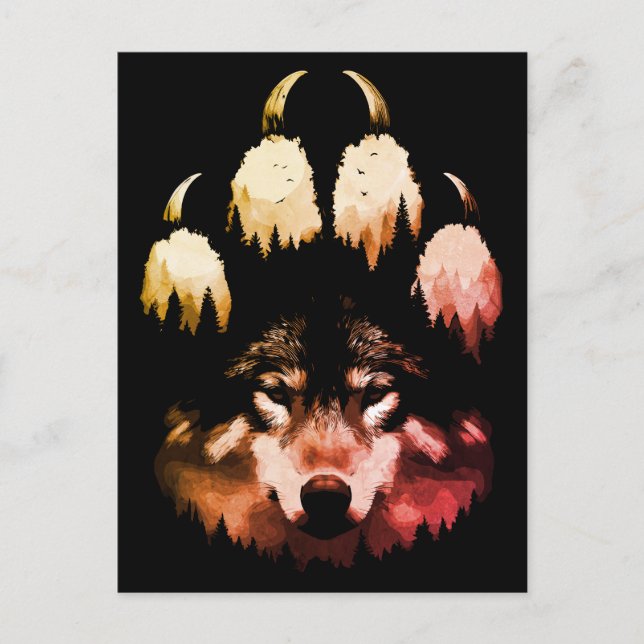 Lone Wolf. Wild Soul Postcard (Front)