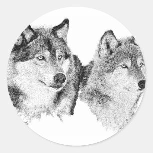 Lone Wolves Classic Round Sticker