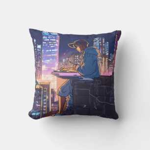Lonely Anime Girl Cushion