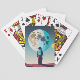 Lonely Astronaut Playing Cards