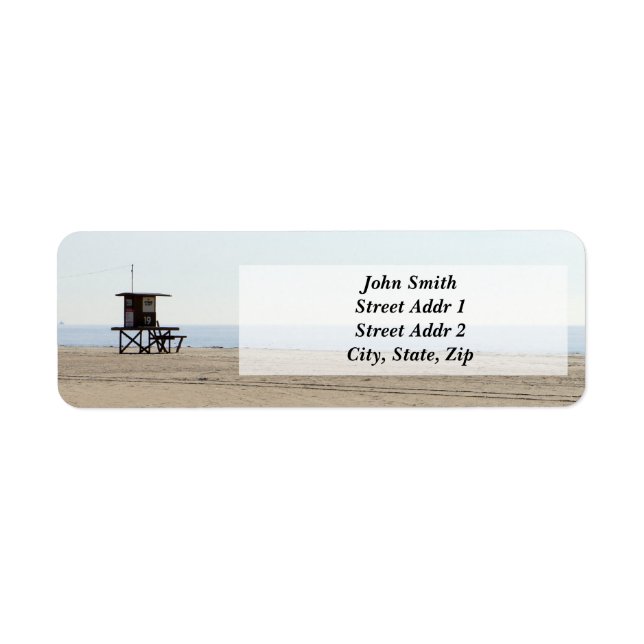 Lonely Beach Return address Label (Front)