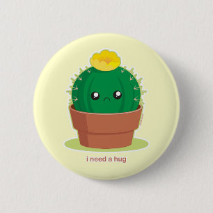 Lonely Cactus 6 Cm Round Badge