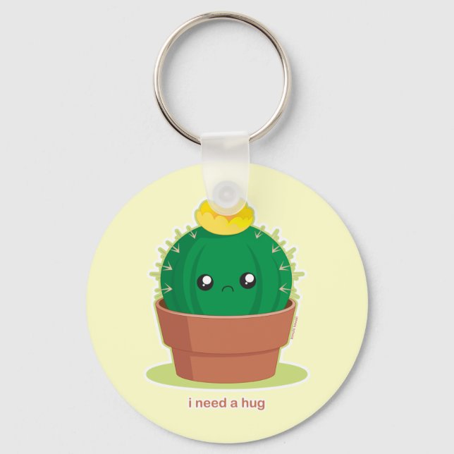 Lonely Cactus Key Ring (Front)